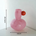 Pastel blue & lavender colorful ball glass vase living room decor