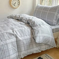 Pastel checkered cotton printed student bedding set bedroom decor