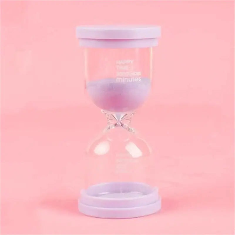 Pastel colorful glass hourglass sand timer set for kids bedroom