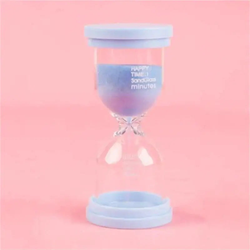 Pastel colorful glass hourglass sand timer set for kids bedroom
