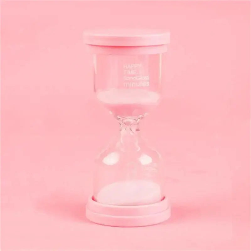 Pastel colorful glass hourglass sand timer set for kids bedroom