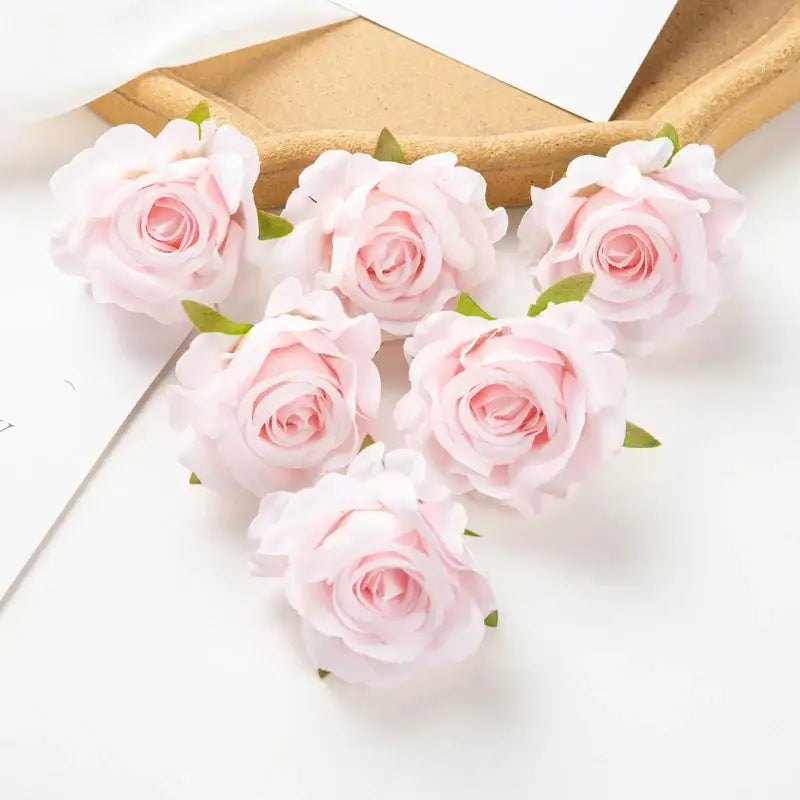 Pastel multicolor silk artificial flowers 100pcs wedding decor