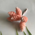 Pastel pinecone artificial flower wreath for living room decor