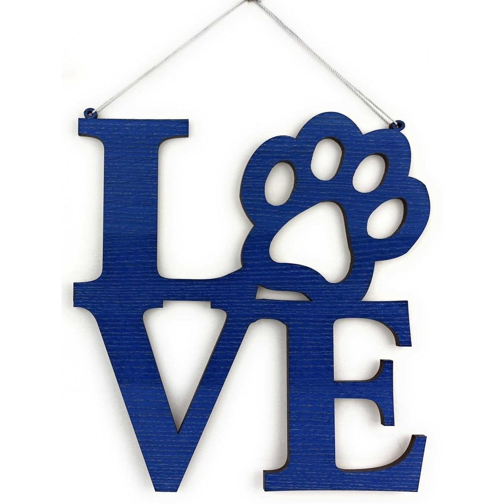Paw Print Love Sign Wall Decor