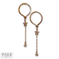 Post earring with star and drop - LC