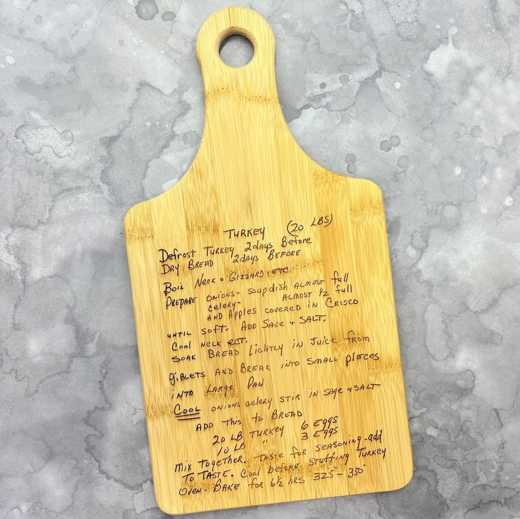 Personalized Bamboo Cutting Board Décor - Your Recipe or Quote