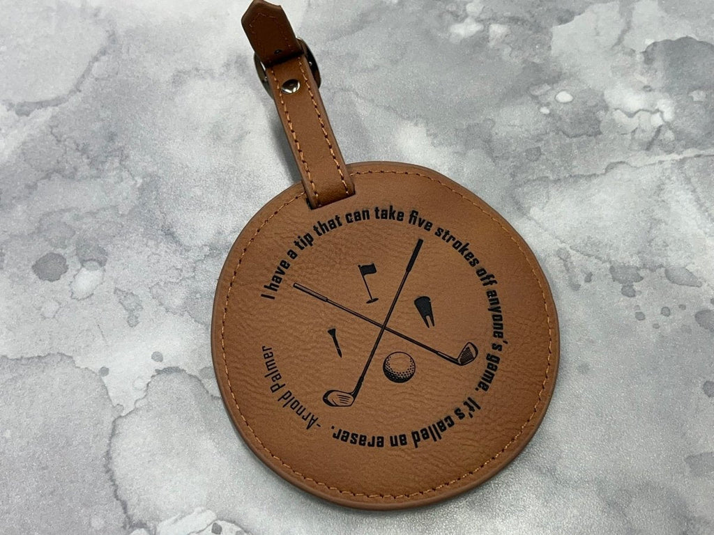 Personalized Golf Leather Tee Holder