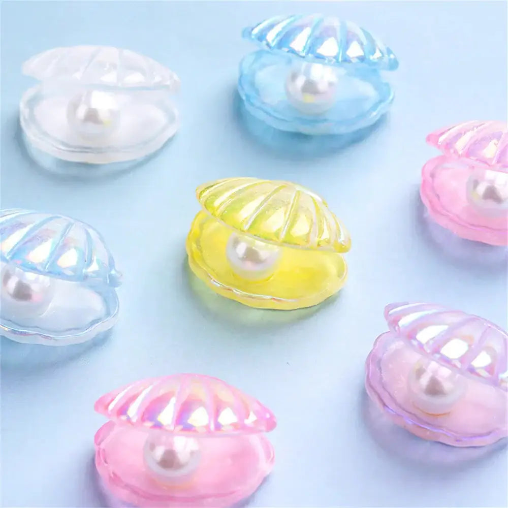 Pink and white mermaid colorful plated seashells bedroom decor