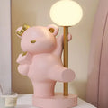 Pink bear princess desk night light – bedroom led lamp