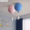 Pink & blue astronaut ceiling lamp bedroom pendant light