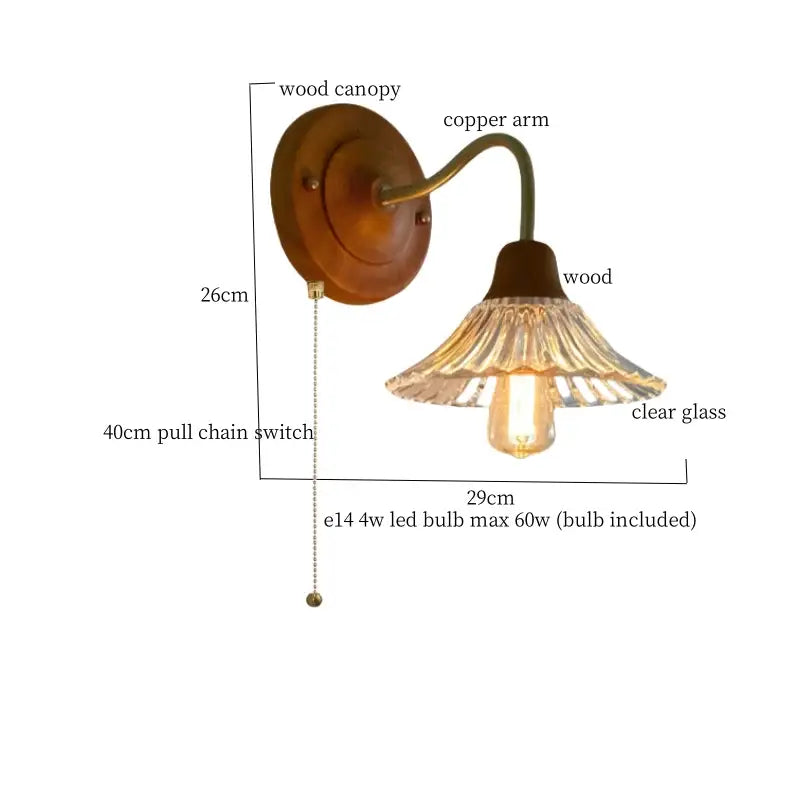 Pink butterfly glass led wall sconce bedroom brass light