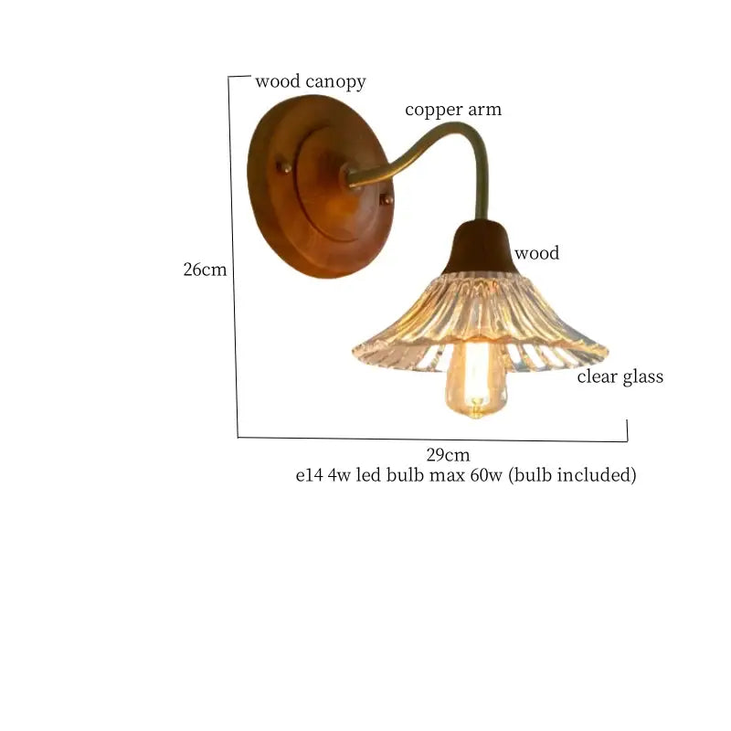 Pink butterfly glass led wall sconce bedroom brass light