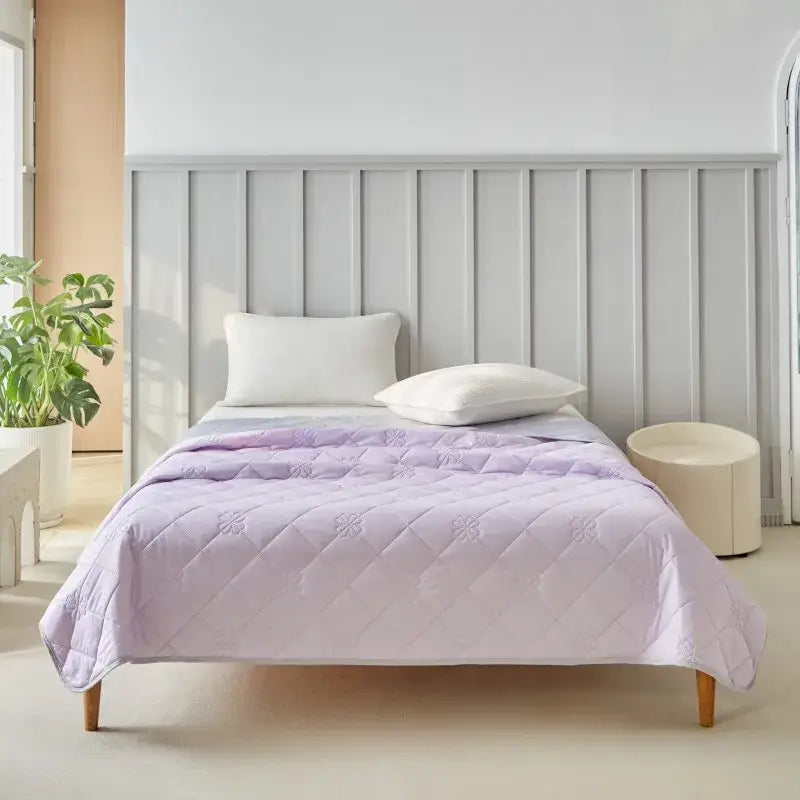 Pink quilted cool summer blanket bedroom cooling comforter