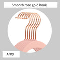 Pink velvet and gold wooden 45cm flocking hanger bedroom trousers rack