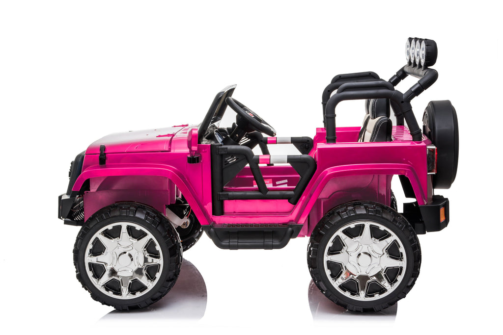 24 Volt 2 Seater 4x4 Electric Ride On Jeep Style Rubber Tires Fully Loaded Truck UTV ATV For Kids W/Magic Cars® Wireless Parental Control