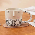Playful spotted face 340ml ceramic coffee milk mug kitchen decor