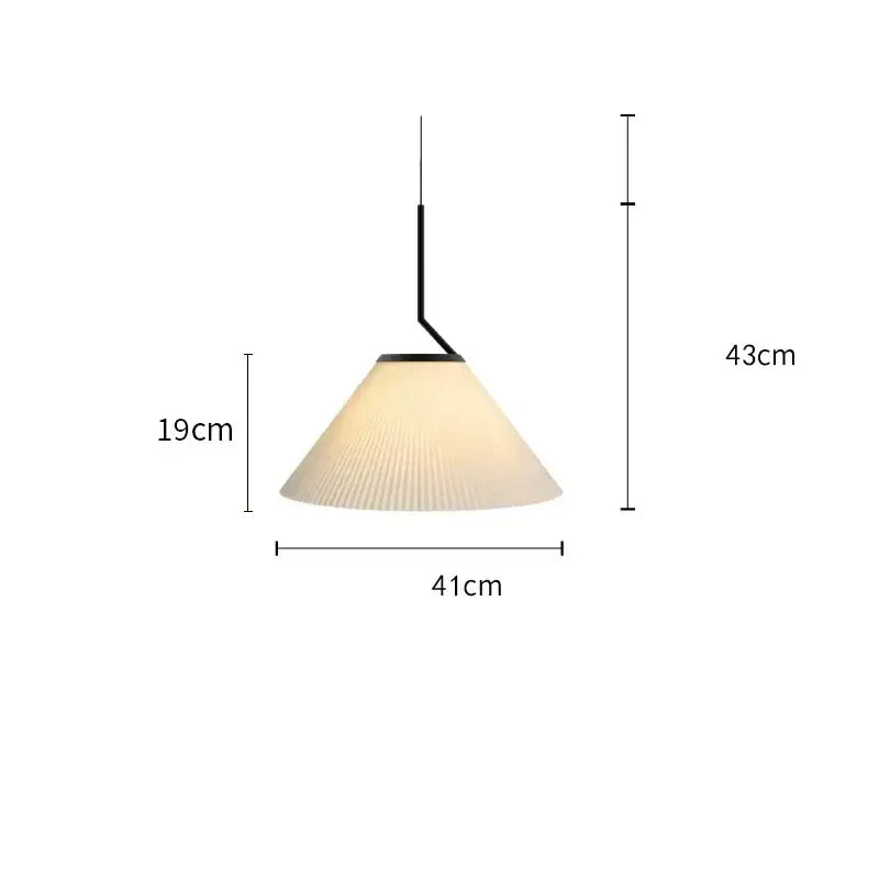 Pleated white and black pendant light dining room chandelier