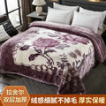 Plush black & white chevron winter raschel blanket bedroom throw