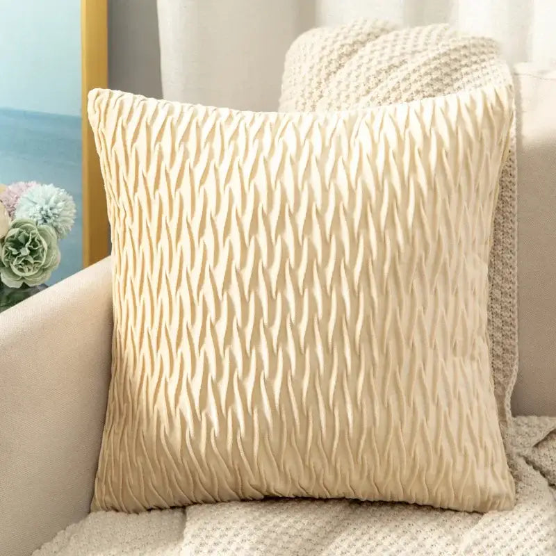 Plush black & white houndstooth cushion cover bedroom bow pillow