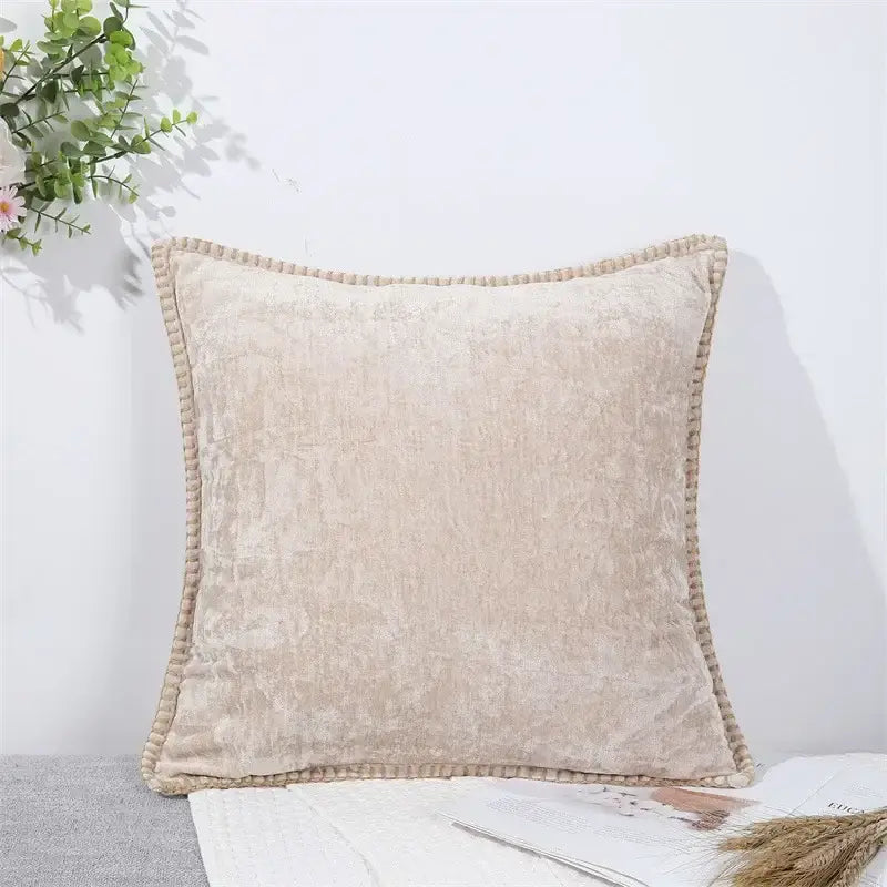 Plush black & white houndstooth cushion cover bedroom bow pillow
