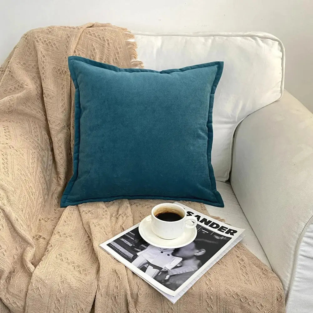 Plush black & white houndstooth cushion cover bedroom bow pillow