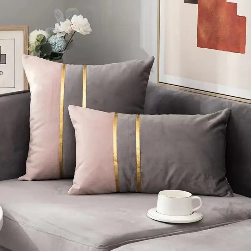Plush black & white houndstooth cushion cover bedroom bow pillow