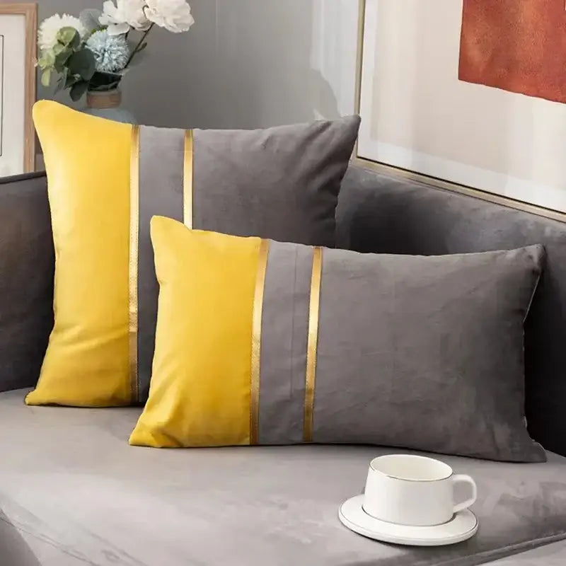 Plush black & white houndstooth cushion cover bedroom bow pillow