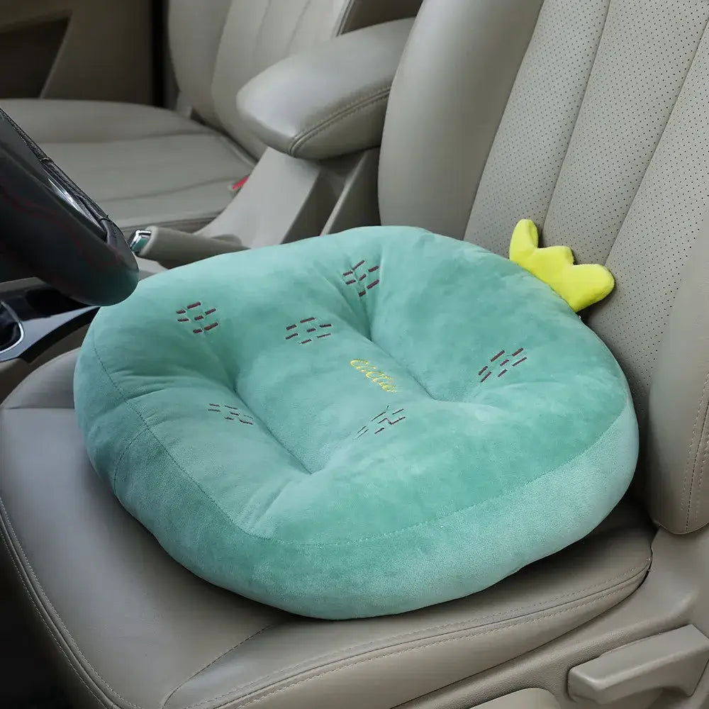 Plush gray cat shark cushion kids room seat pad