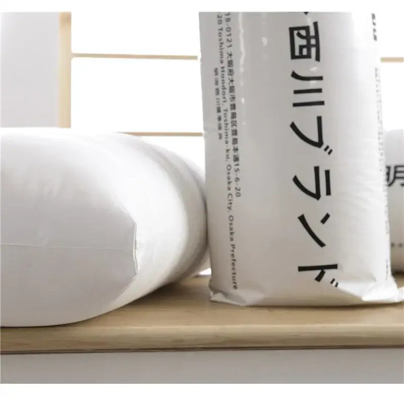 Plush white quilted cotton rectangle neck pillow bedroom decor