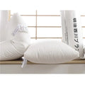 Plush white quilted cotton rectangle neck pillow bedroom decor