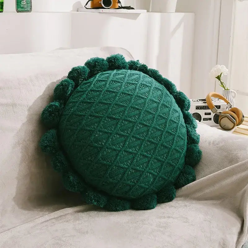 Plush white & soft pink 3d flowers pillows bedroom home decor