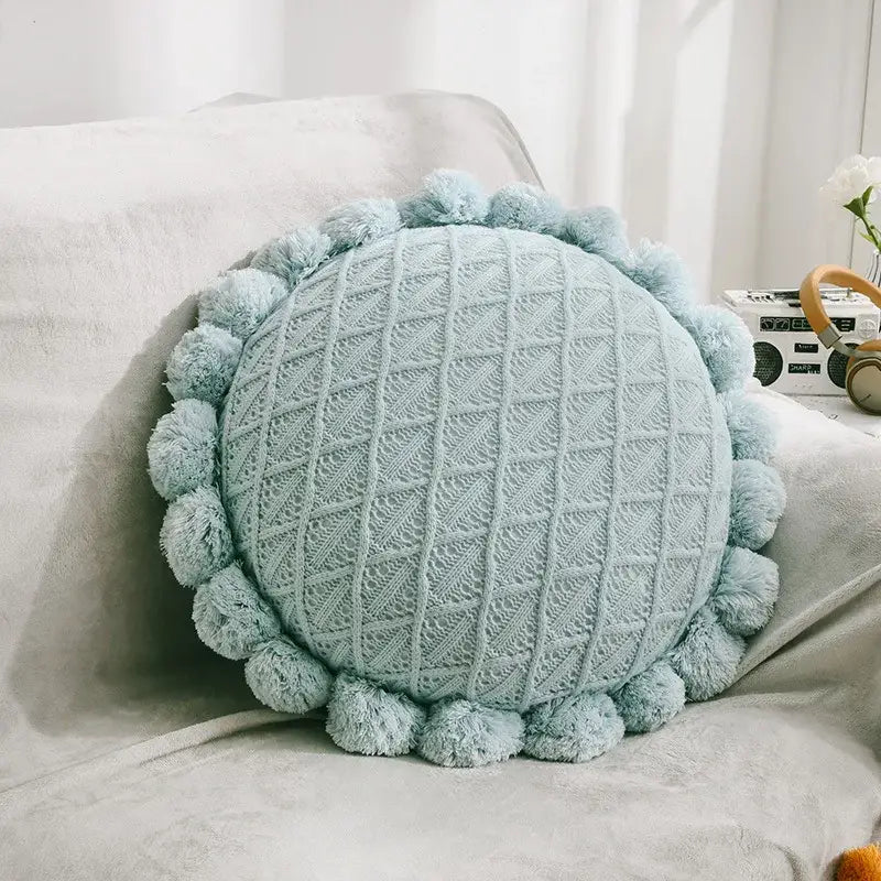 Plush white & soft pink 3d flowers pillows bedroom home decor