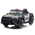 Police Sports Car for Kids with Remote Control, LED Lights, and Siren - 12V Ride On Toy
