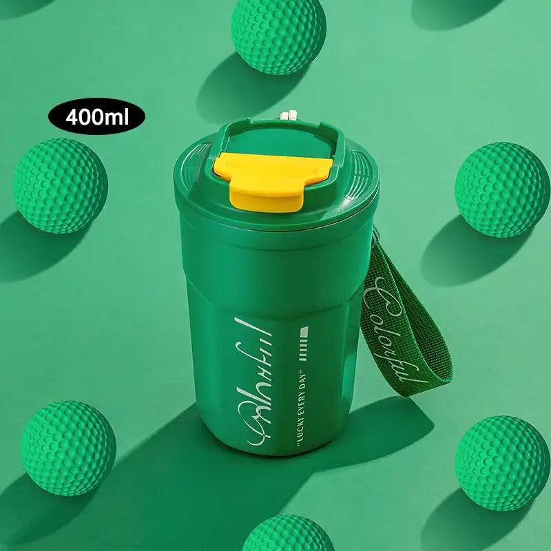 Portable 400ml coffee thermos bottle – kitchen shaker cup
