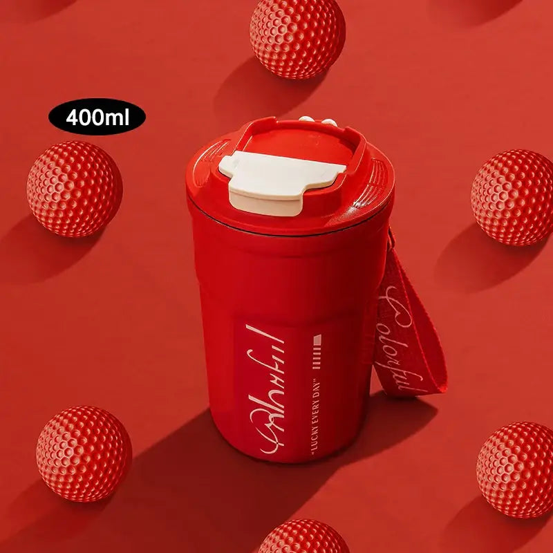 Portable 400ml coffee thermos bottle – kitchen shaker cup