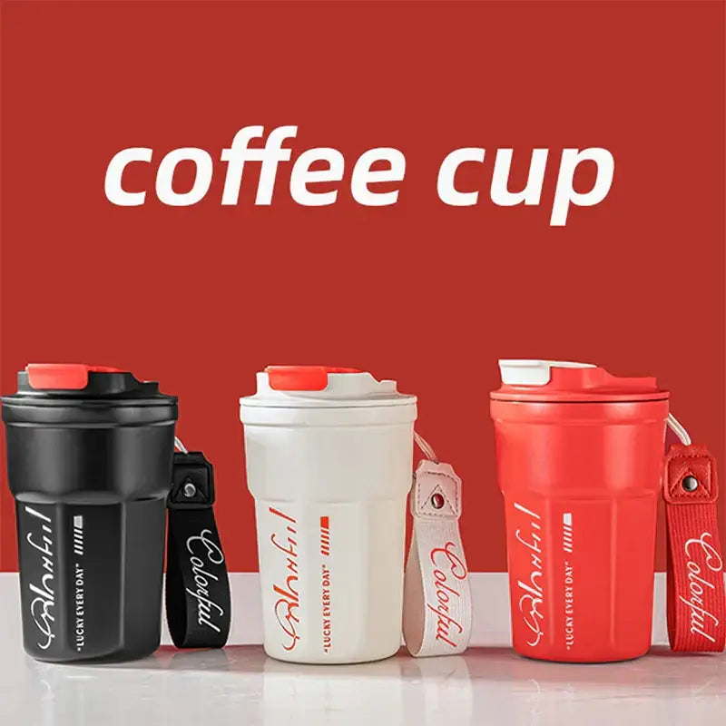 Portable 400ml coffee thermos bottle – kitchen shaker cup