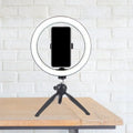 Portable black and white led ring light bedroom phone tripod 110v-120v