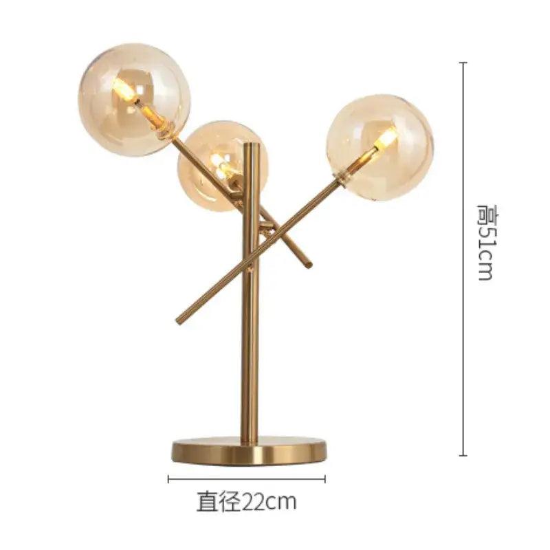 Post-modern gold decorbites glass bubble floor lamp for living room
