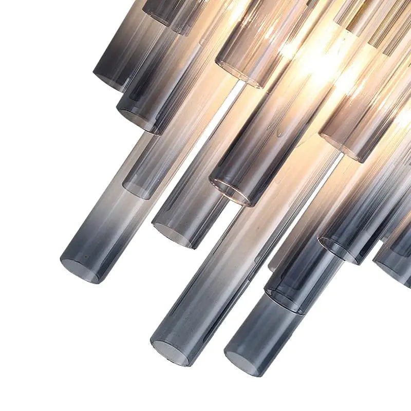 Postmodern gold and gray cylinder wall light – hallway wall lamp