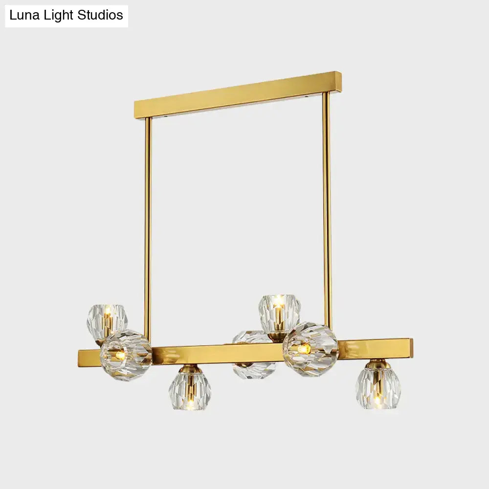 Postmodern gold branch island lighting dining room crystal chandelier