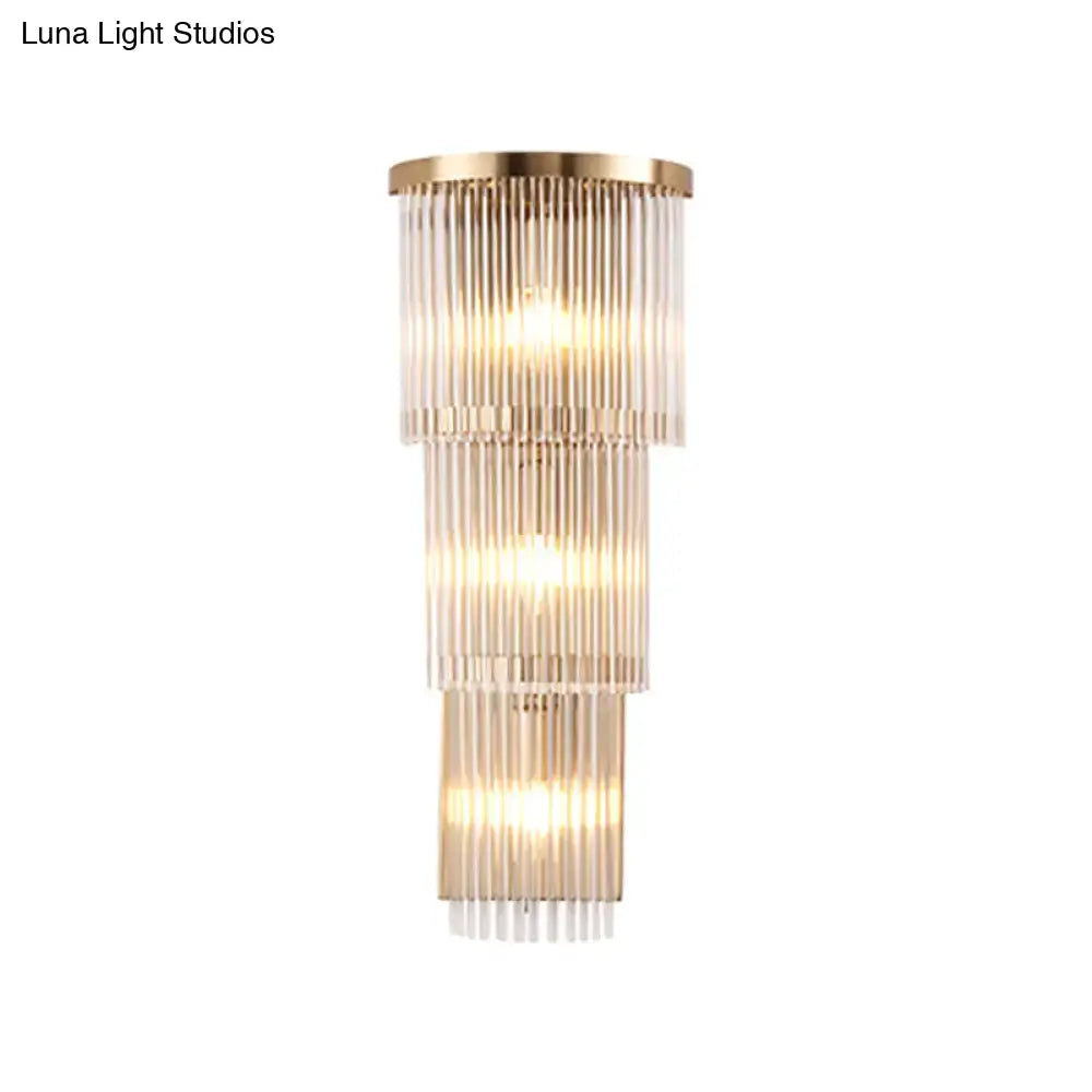 Postmodern gold crystal triangle wall light bedroom living space