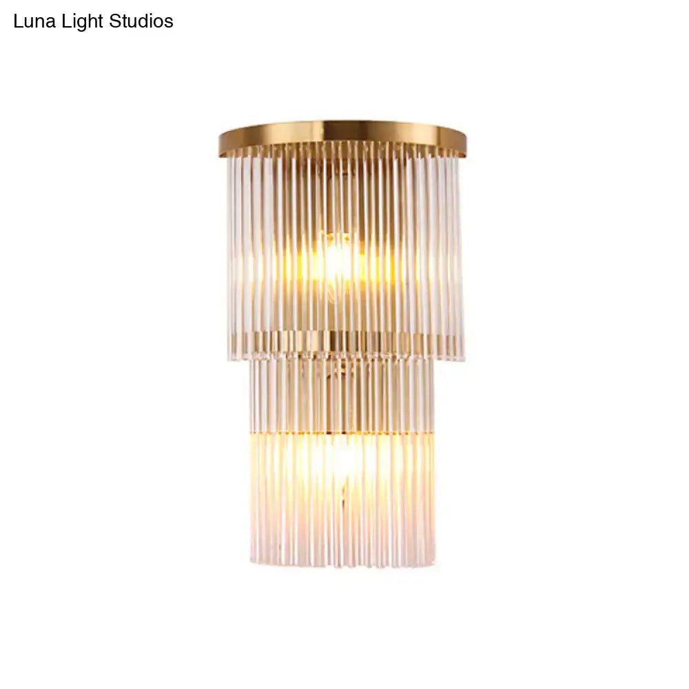 Postmodern gold crystal triangle wall light bedroom living space