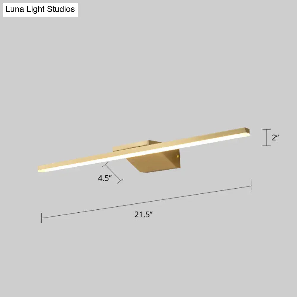 Postmodern gold led sconce acrylic bath wall light bathroom fixture