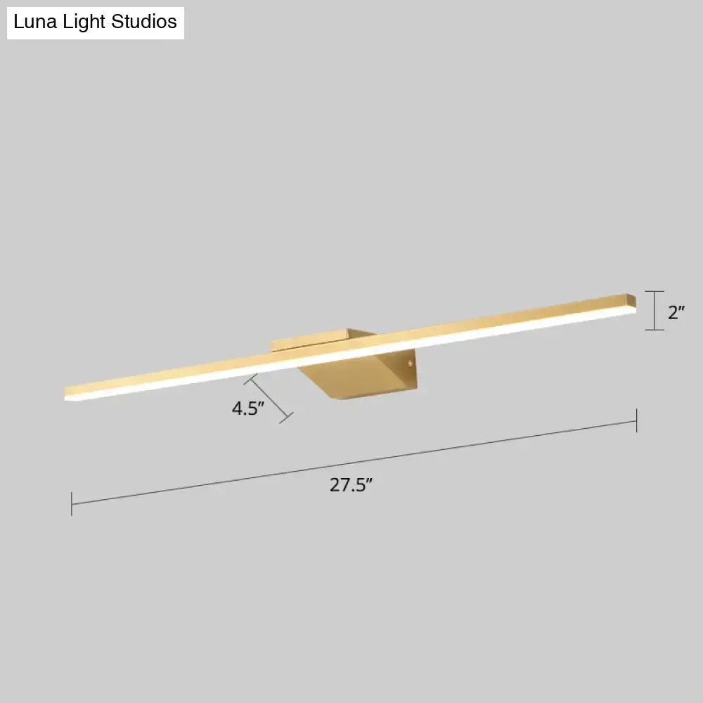Postmodern gold led sconce acrylic bath wall light bathroom fixture