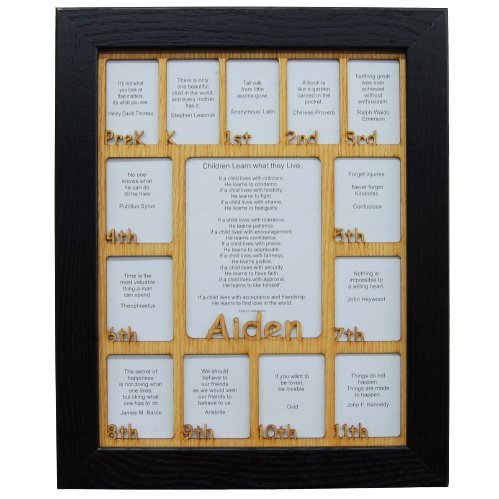 PreK-12th Grade School Years Picture Frame - Rectangular Openings