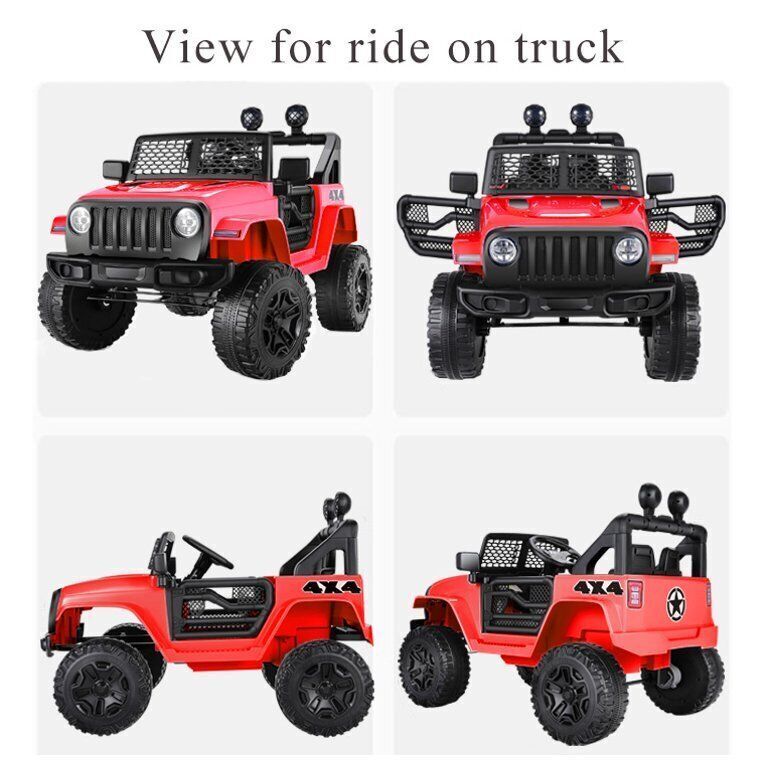 12V Electric Kids Ride-On Jeep with Music and Bluetooth Connectivity
