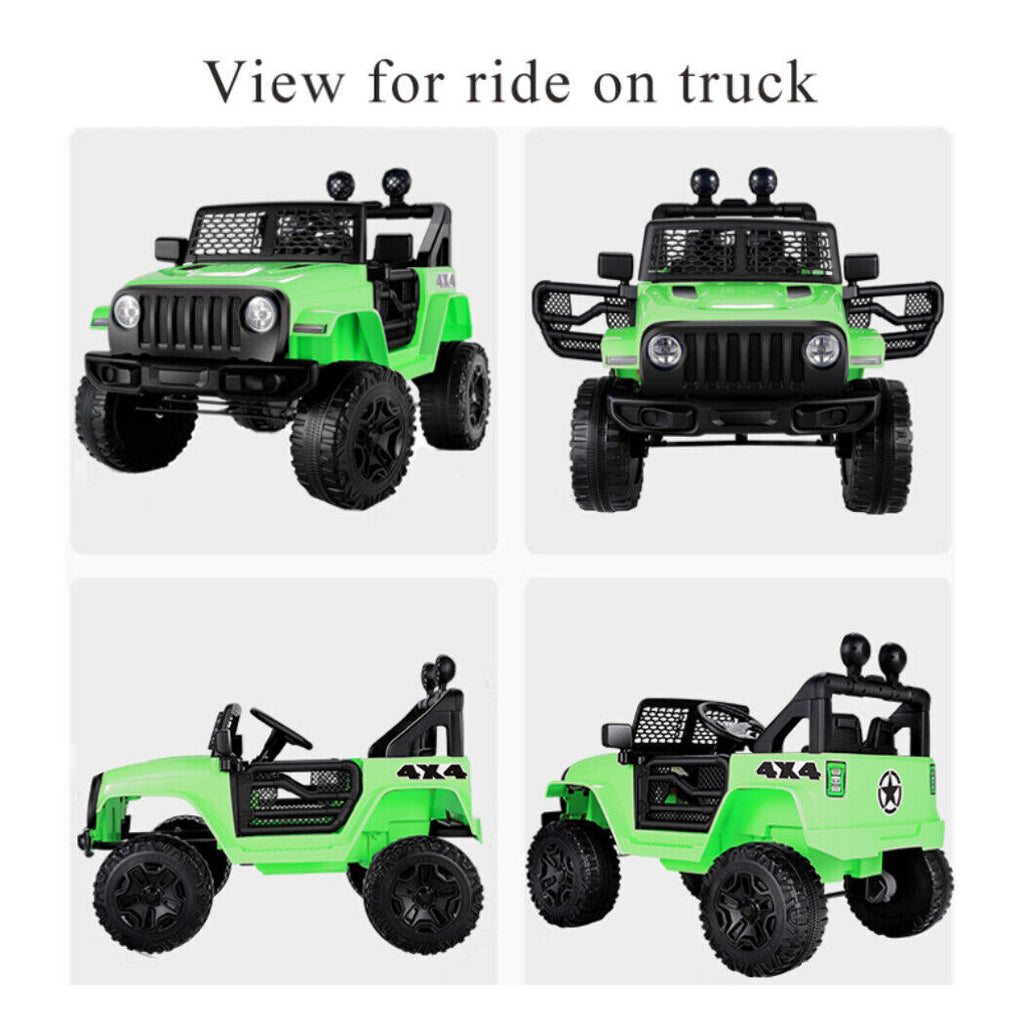 12V Electric Ride-On Jeep with Music and Bluetooth Connectivity