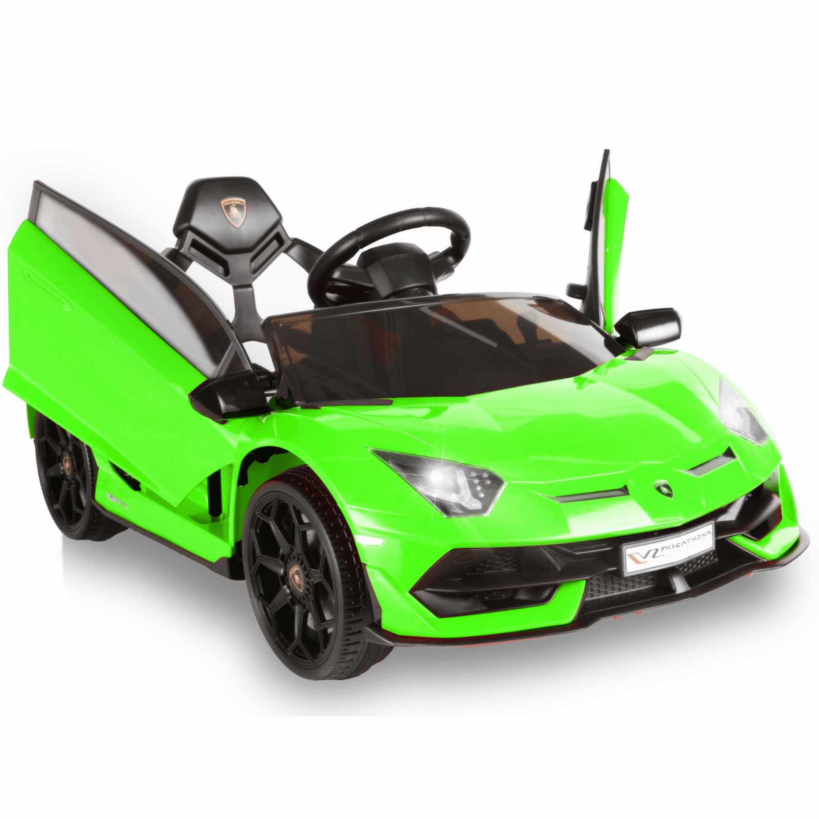 Electric Kids Ride-On Car with Remote Control, USB Port, LED Lights, and 3 Speed Options