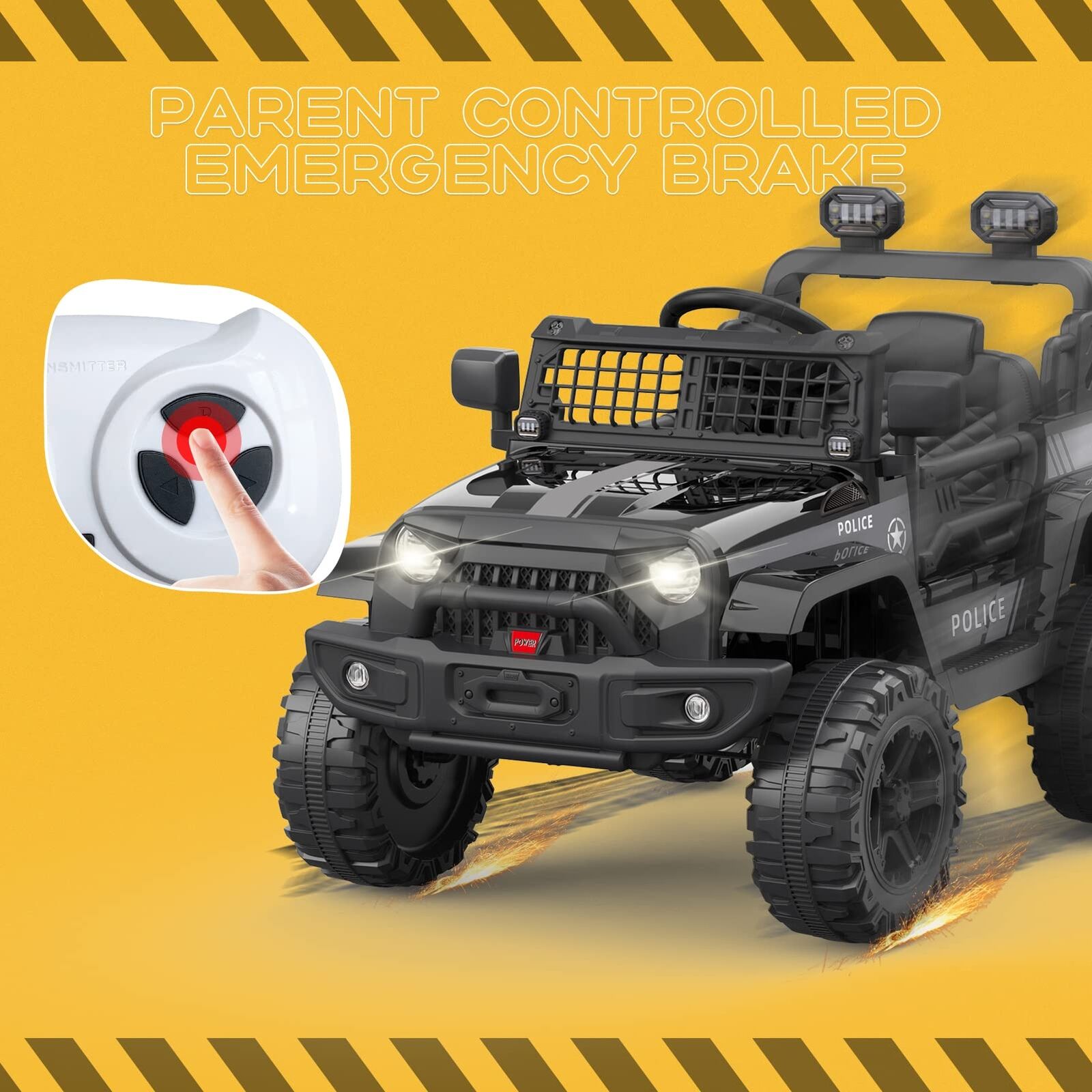 Premium 12V Electric Ride On Car for Kids with Remote Control and Spring Suspension