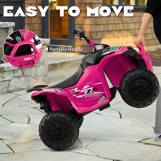 Premium 12V Kids ATV with Adjustable Speed and Cozy Seat - Pink